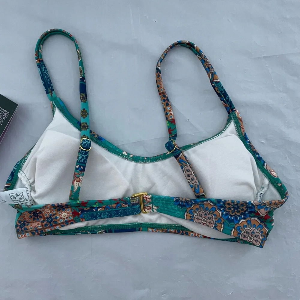 Wild fable women’s Floral Patchwork Bralette Multicolor size XXS(00) NWT - Picture 2 of 4